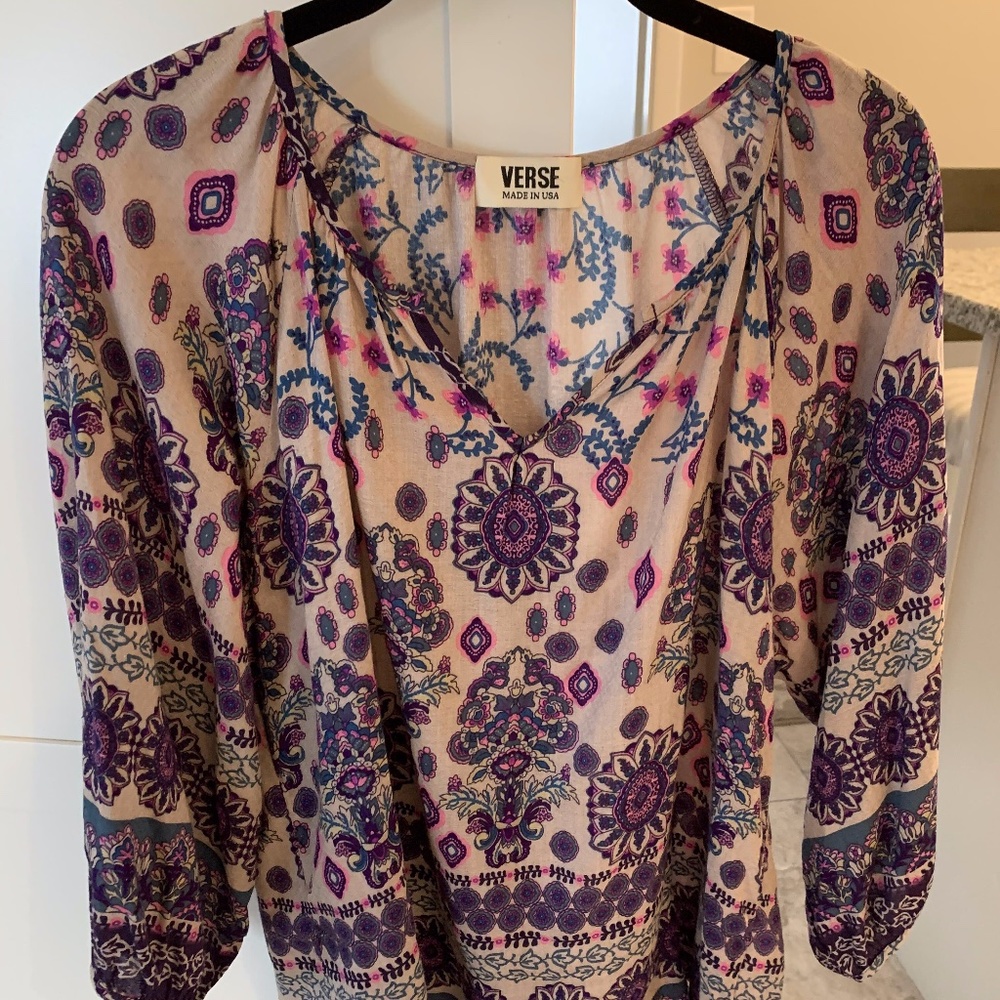 Stitch Fix Verse Mati Billow Sleeve Top Size L